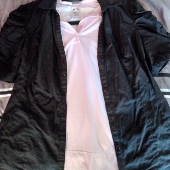 Adidas pink t-shirt and black Suzy shier shirt - Picture 2 of 2